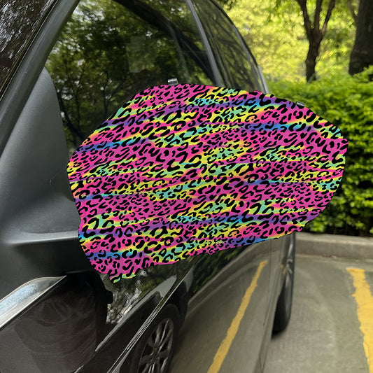 Trippy Psychedelic Leopard Print Car Side Mirror Covers
