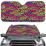 Trippy Psychedelic Leopard Print Car Windshield Sun Shade