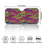 Trippy Psychedelic Leopard Print Car Windshield Sun Shade