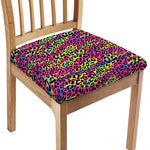 Trippy Psychedelic Leopard Print Chair Cushion Cover