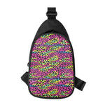 Trippy Psychedelic Leopard Print Chest Bag