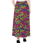 Trippy Psychedelic Leopard Print Chiffon Maxi Skirt