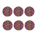 Trippy Psychedelic Leopard Print Coaster Set