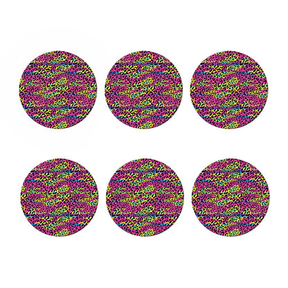 Trippy Psychedelic Leopard Print Coaster Set