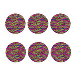 Trippy Psychedelic Leopard Print Coaster Set