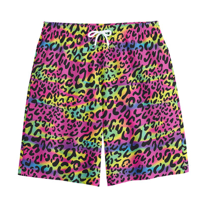 Trippy Psychedelic Leopard Print Cotton Shorts
