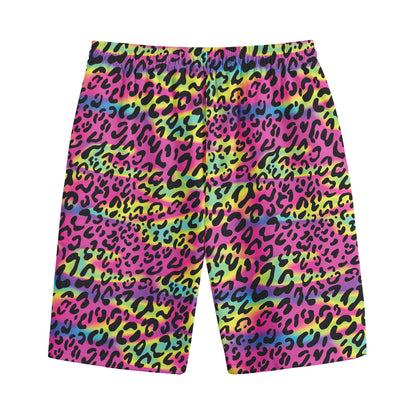 Trippy Psychedelic Leopard Print Cotton Shorts