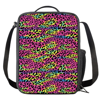 Trippy Psychedelic Leopard Print Crossbody Lunch Bag
