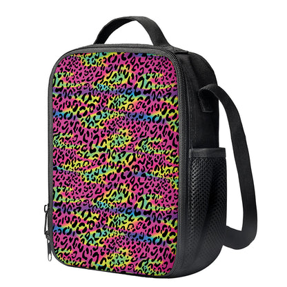 Trippy Psychedelic Leopard Print Crossbody Lunch Bag