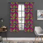 Trippy Psychedelic Leopard Print Curtain