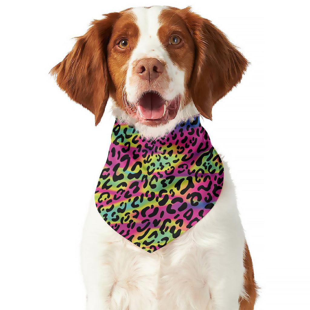 Trippy Psychedelic Leopard Print Dog Bandana