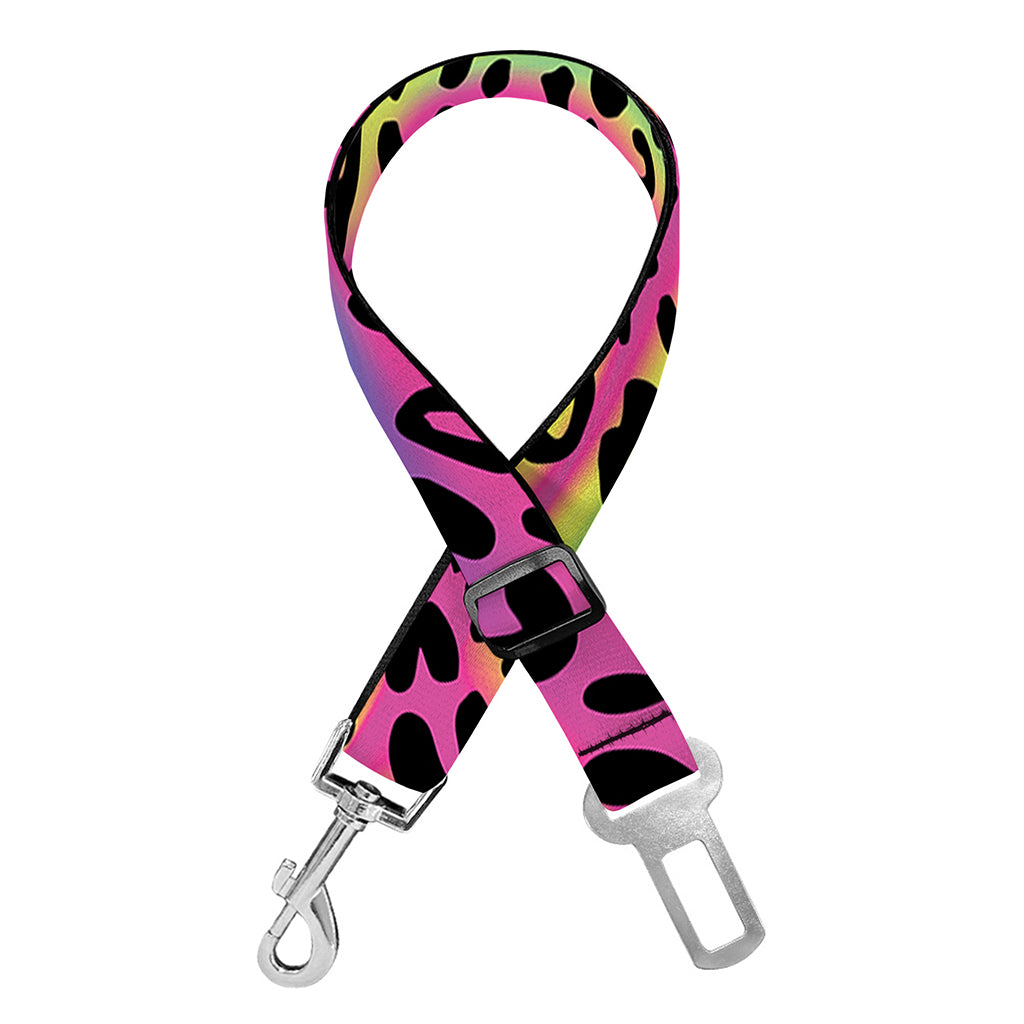 Trippy Psychedelic Leopard Print Dog Seat Belt