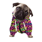 Trippy Psychedelic Leopard Print Dog Zip Up Hoodie