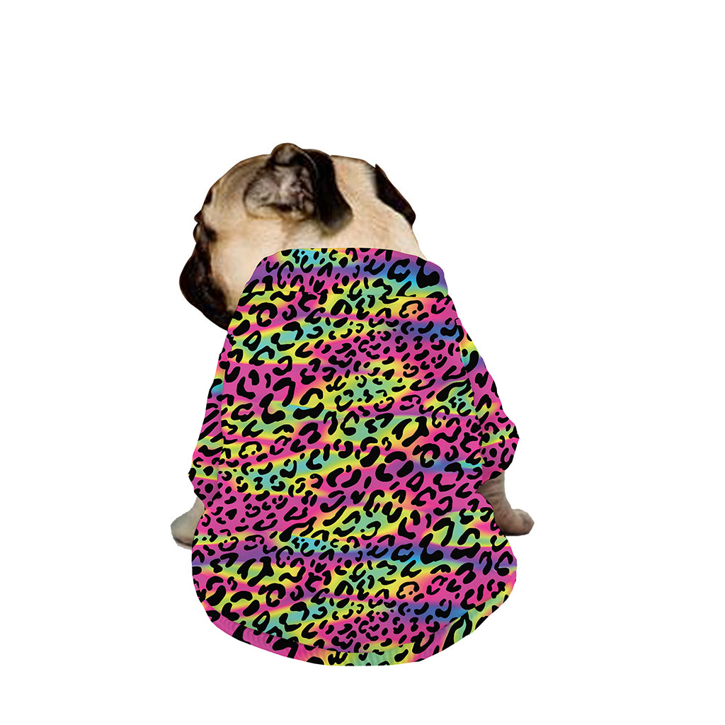 Trippy Psychedelic Leopard Print Dog Zip Up Jacket