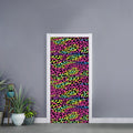 Trippy Psychedelic Leopard Print Door Sticker