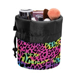 Trippy Psychedelic Leopard Print Drawstring Makeup Bag