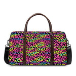 Trippy Psychedelic Leopard Print Duffle Bag