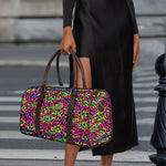 Trippy Psychedelic Leopard Print Duffle Bag