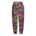 Trippy Psychedelic Leopard Print Fleece Lined Knit Pants