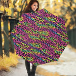Trippy Psychedelic Leopard Print Foldable Umbrella