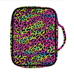 Trippy Psychedelic Leopard Print Front Pocket Bible Bag