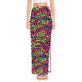 Trippy Psychedelic Leopard Print High Slit Maxi Skirt