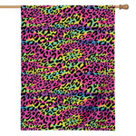 Trippy Psychedelic Leopard Print House Flag