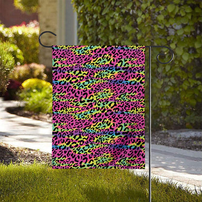 Trippy Psychedelic Leopard Print House Flag