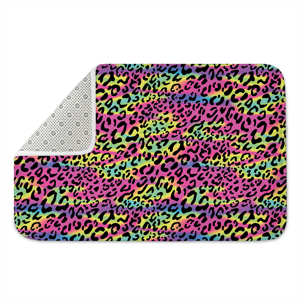 Trippy Psychedelic Leopard Print Indoor Door Mat