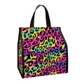 Trippy Psychedelic Leopard Print Insulated Lunch Tote