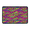 Trippy Psychedelic Leopard Print Kitchen Mat
