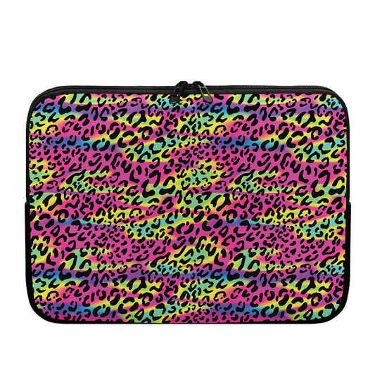Trippy Psychedelic Leopard Print Laptop Sleeve