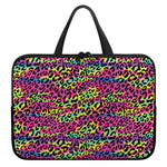 Trippy Psychedelic Leopard Print Laptop Sleeve With Handle