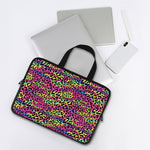Trippy Psychedelic Leopard Print Laptop Sleeve With Handle