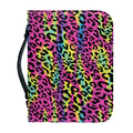 Trippy Psychedelic Leopard Print Leather Bible Cover