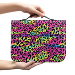 Trippy Psychedelic Leopard Print Leather Bible Cover