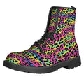 Trippy Psychedelic Leopard Print Lace-Up Boots
