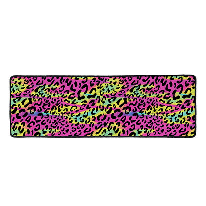 Trippy Psychedelic Leopard Print Long Kitchen Mat