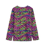 Trippy Psychedelic Leopard Print Long Sleeve Short Coat
