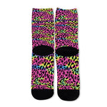 Trippy Psychedelic Leopard Print Long Socks