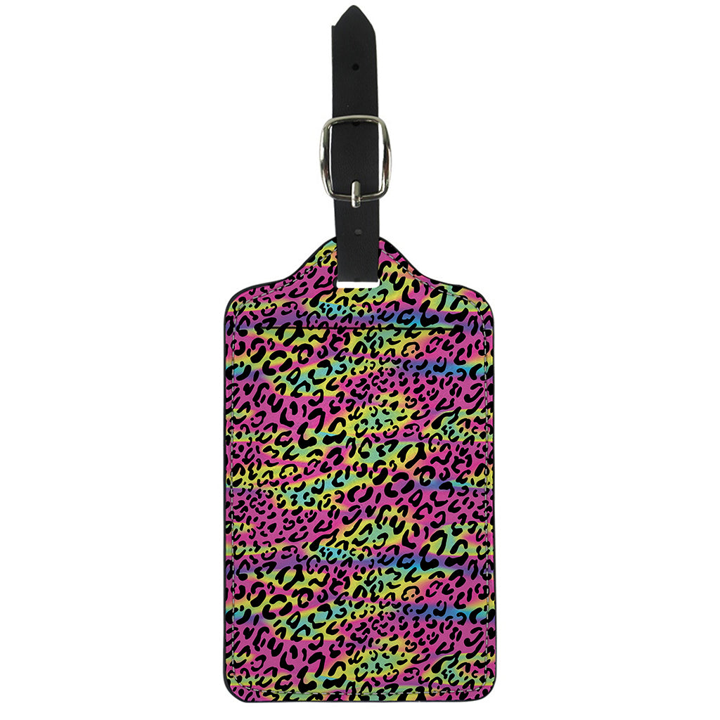 Trippy Psychedelic Leopard Print Luggage Tag