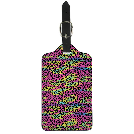 Trippy Psychedelic Leopard Print Luggage Tag