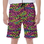 Trippy Psychedelic Leopard Print Men's Beach Shorts