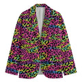 Trippy Psychedelic Leopard Print Men's Blazer