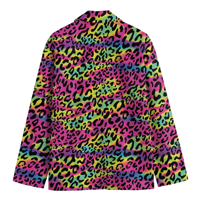 Trippy Psychedelic Leopard Print Men's Blazer