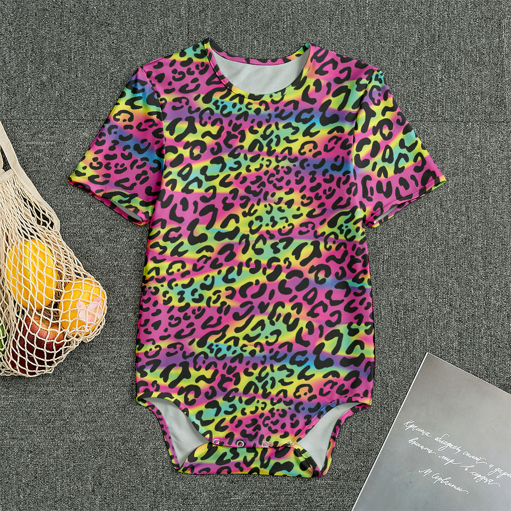 Trippy Psychedelic Leopard Print Men's Bodysuit