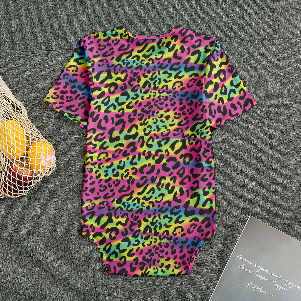 Trippy Psychedelic Leopard Print Men's Bodysuit