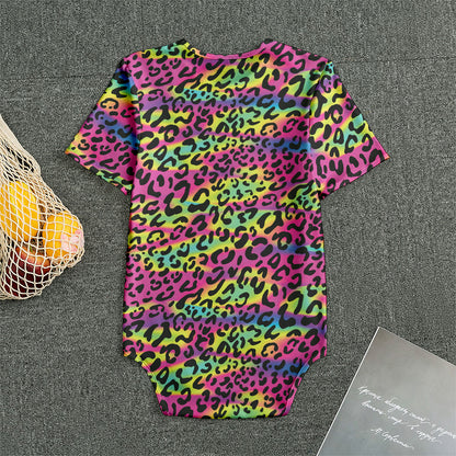 Trippy Psychedelic Leopard Print Men's Bodysuit