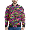 Trippy Psychedelic Leopard Print Men's Bomber Jacket