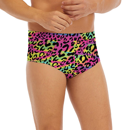 Trippy Psychedelic Leopard Print Men's Briefs
